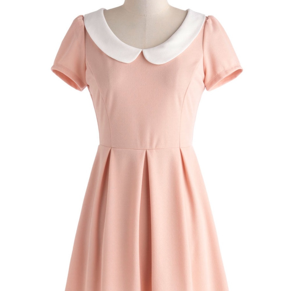 Modcloth Record Time A Line Dress in Pink